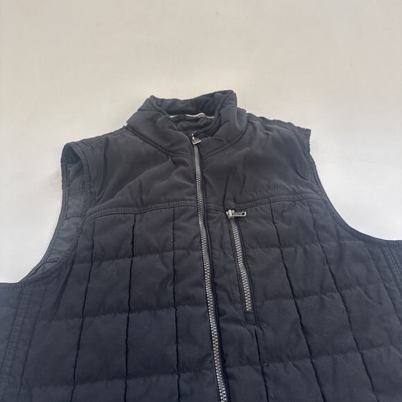 Vintage‎ Orvis Quilted Puffer Vest Zip Up Outdoors Hiking Black Mens Medium - Picture 3 of 9